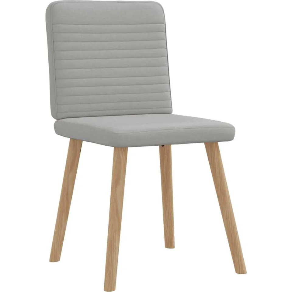 vidaXL Eetkamerstoelen 6 st stof wolk grijs, foto 3