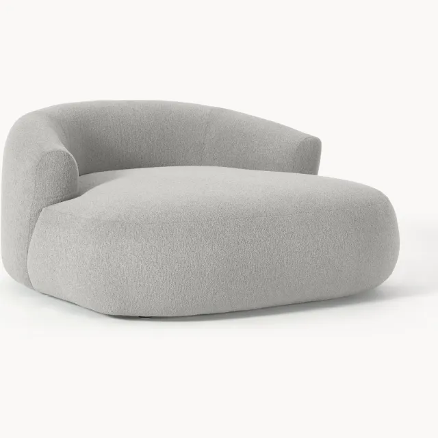 Westwing Collection XL bouclé loungefauteuil Sofia Grijs