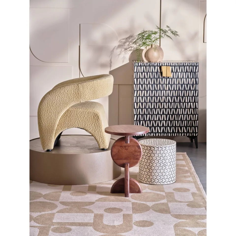 WOOOD Neva sidetable zwart/wit, foto 3