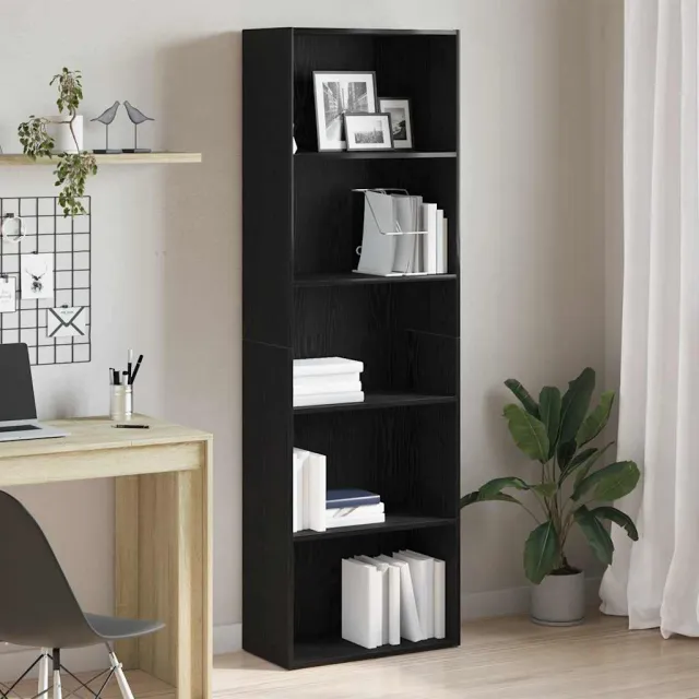 vidaXL Boekenkast 60x30x189 cm spaanplaat zwart eikenkleurig, foto 2