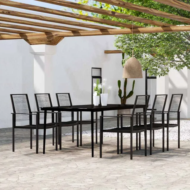 vidaXL 7-delige Tuinset zwart, foto 2
