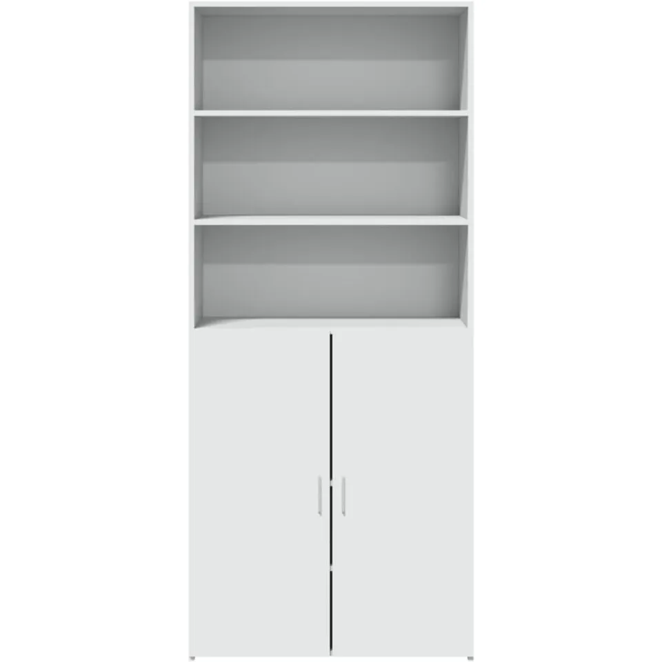 vidaXL Hoge kast 80x42,5x185 cm bewerkt hout wit, foto 4