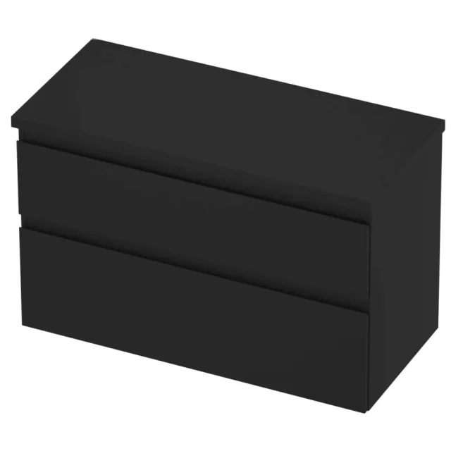 Proline Deck Badmeubelset Asymmetrisch 100x46x55 cm Mat Zwart
