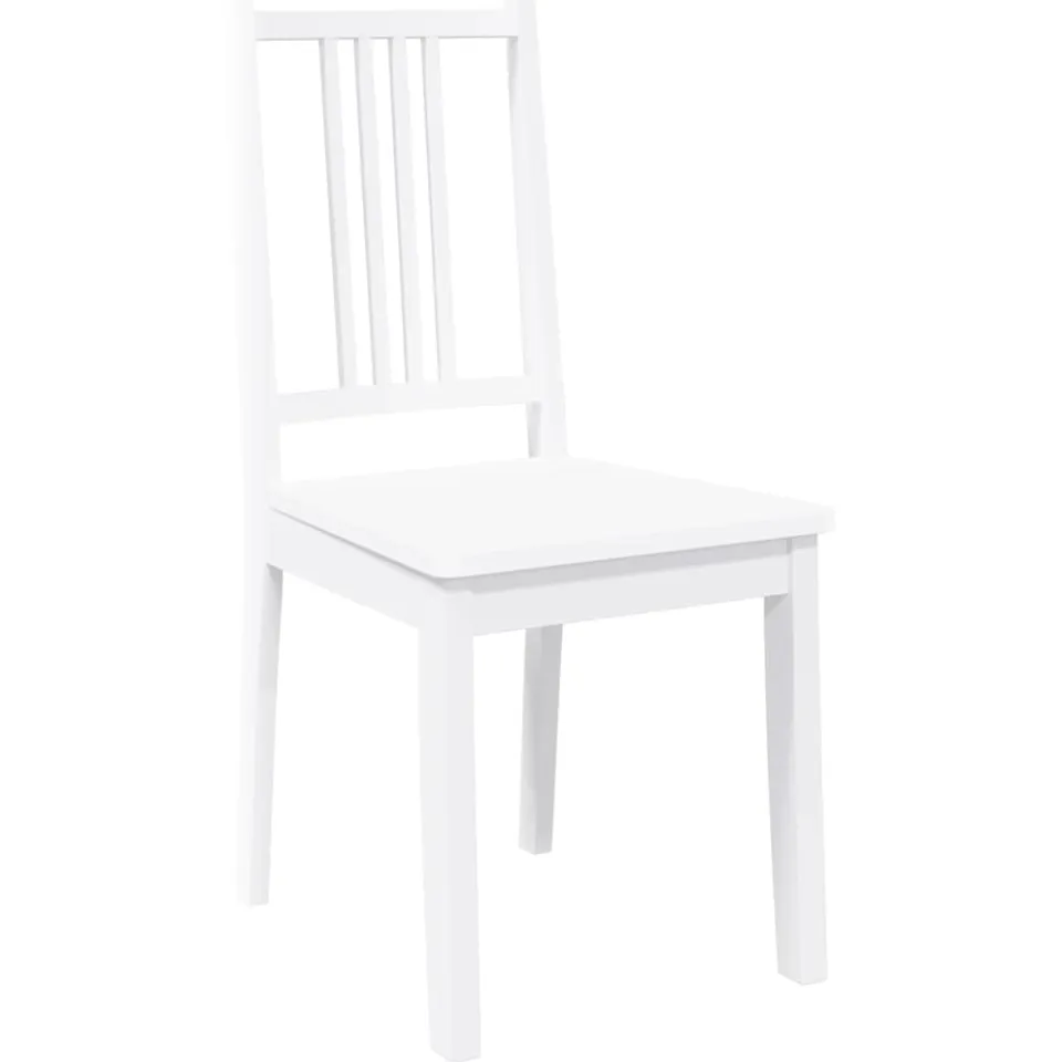 vidaXL Eetkamerstoelen 2 st massief hout rubber wit, foto 4