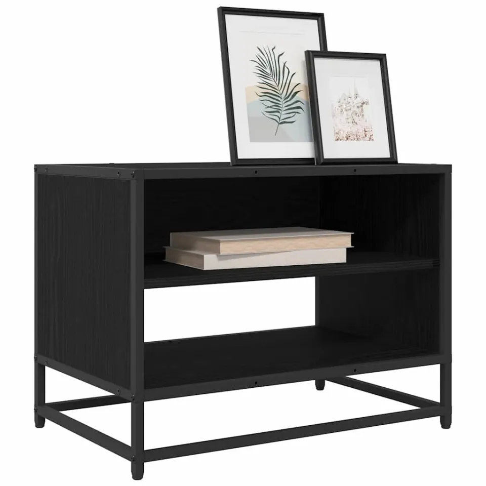 vidaXL TV Eenheden 61 x 40 x 46 cm Zwart Eiken Bewerkt hout