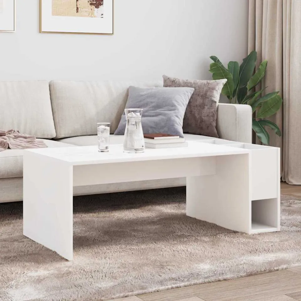 vidaXL Salontafel Wit 101,5 x 50 x 37 cm Bewerkt hout, foto 4