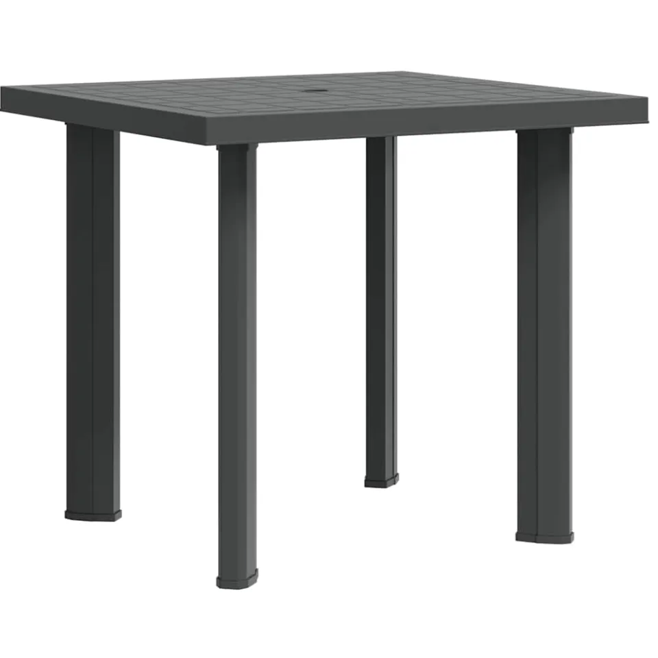 vidaXL Tuintafel 80x75x72 cm kunststof antraciet