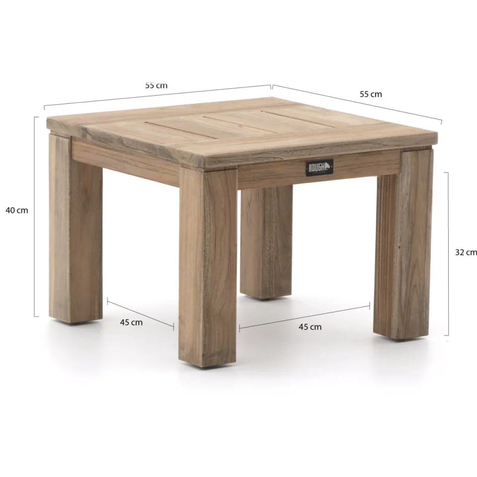 ROUGH Furniture ROUGH-X ligbed set 3-delig bruin, foto 3