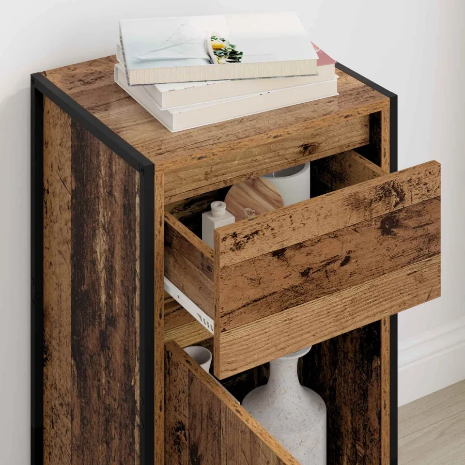 vidaXL Dressoir Oud Hout 43 x 36 x 75,5 cm Bewerkt hout bruin, foto 3