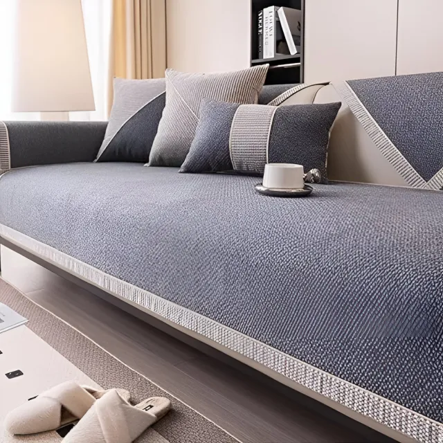 E-Shop4u® - Bankhoezen - D-Luxe Bankhoes - 70x210cm - Donker Grijs