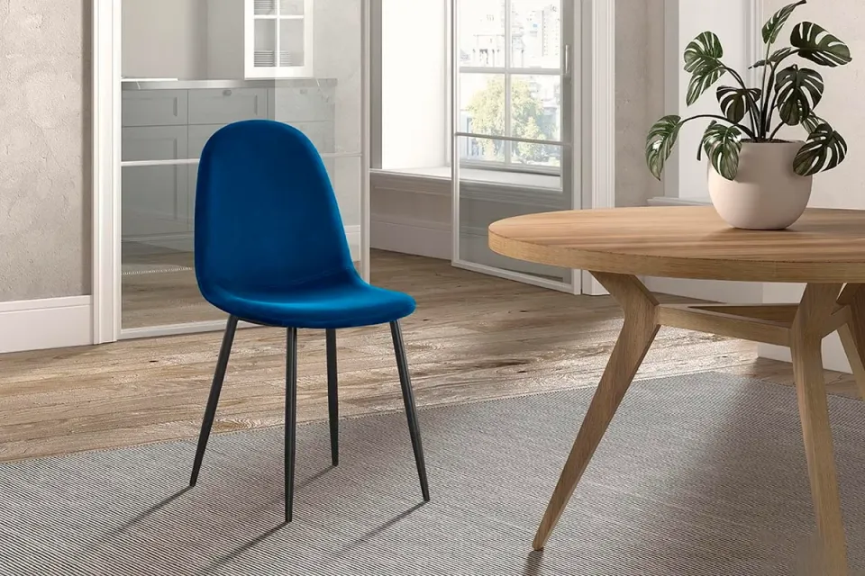 eetkamerstoel Lola donkerblauw blauw, foto 3
