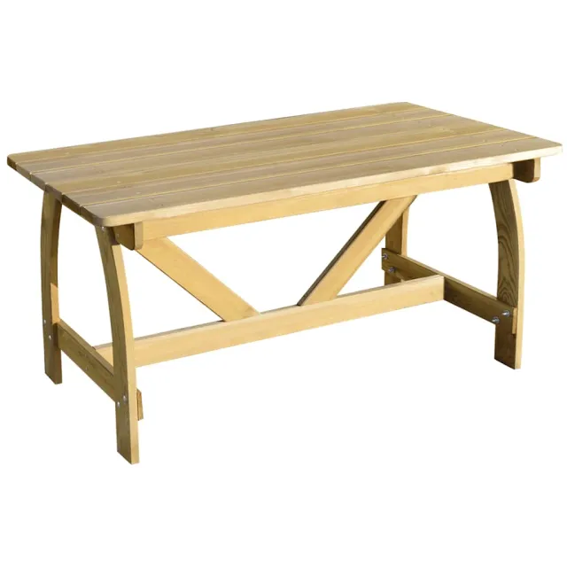 vidaXL Tuintafel 150x74x75 cm geïmpregneerd grenenhout Bruin