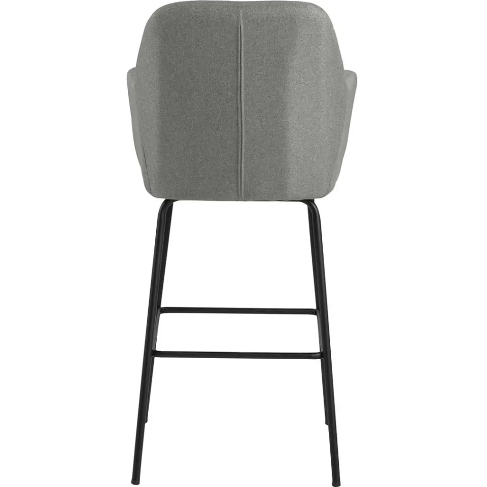 Lisomme Jez gestoffeerde barkruk lichtgrijs - 75 cm grijs, foto 3