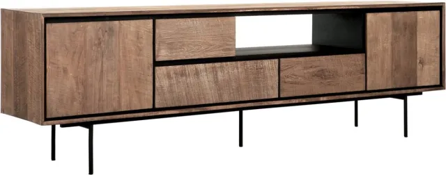 24Designs Metropole TV-Meubel Groot - B195 X D40 X H60 Cm - Teakhout bruin