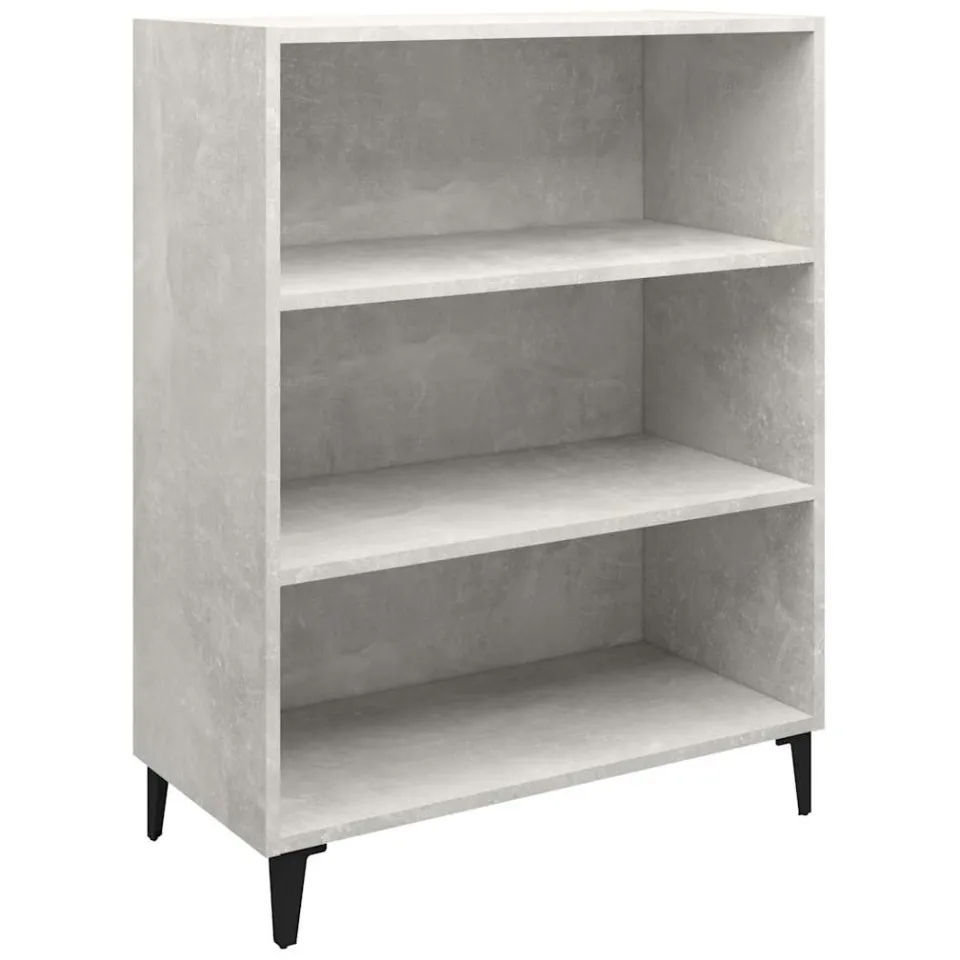 vidaXL Dressoir 69,5x32,5x90 cm bewerkt hout betongrijs