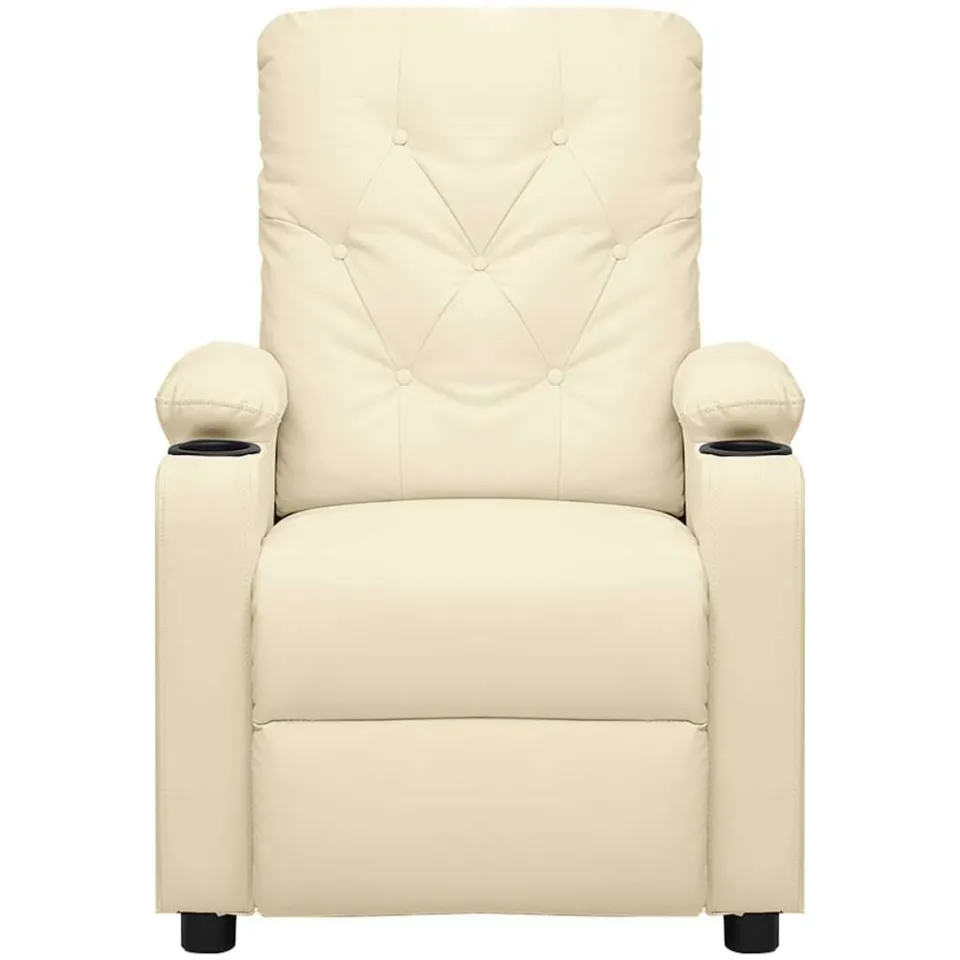 vidaXL Massagestoel kunstleer crèmekleurig, foto 2