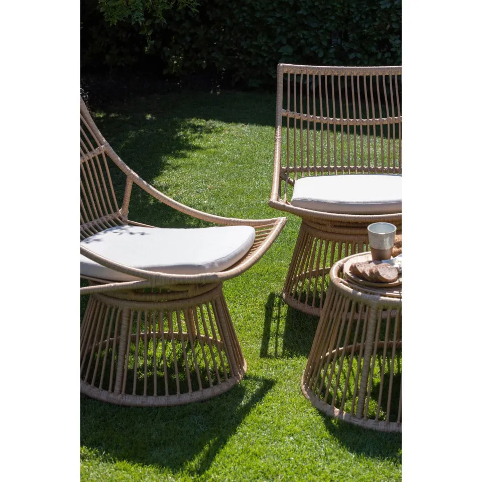 WOOOD Alatna Tuinstoelen - Wicker - Naturel - Set van 2, foto 6