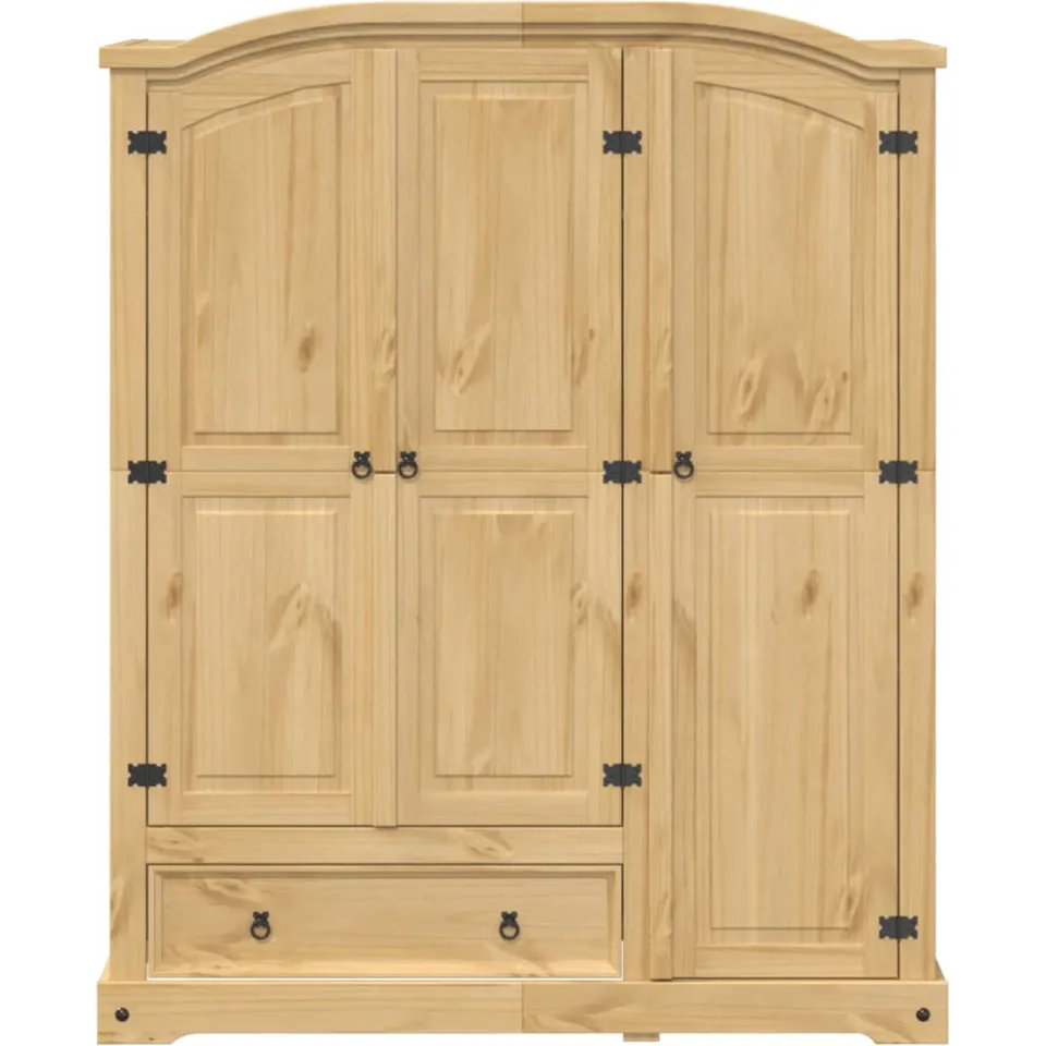 vidaXL Kledingkast Corona 151,5x52x186 cm massief grenenhout Bruin