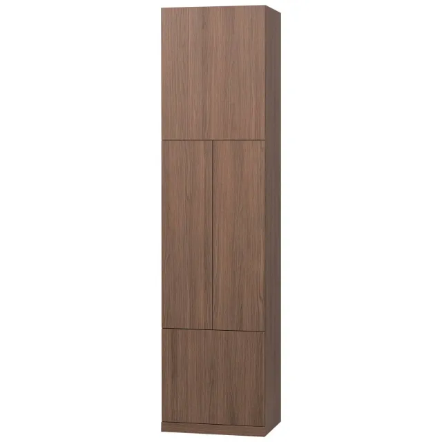 WOOOD Build Smalle Opbergkast - Walnoot Fineer - Bruin - 215x54x41 brown