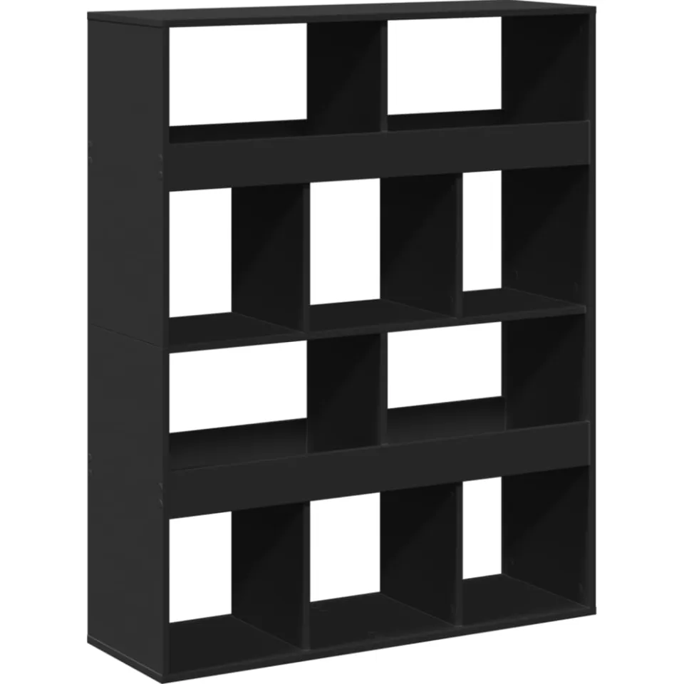 vidaXL Boekenkast 100x33x125,5 cm bewerkt hout zwart, foto 3