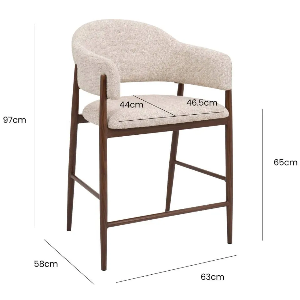 Giga Meubel Dénia barstoel beige, foto 5