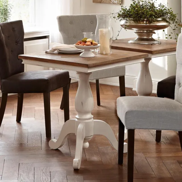 Loberon Tafel Kingston wit/bruin