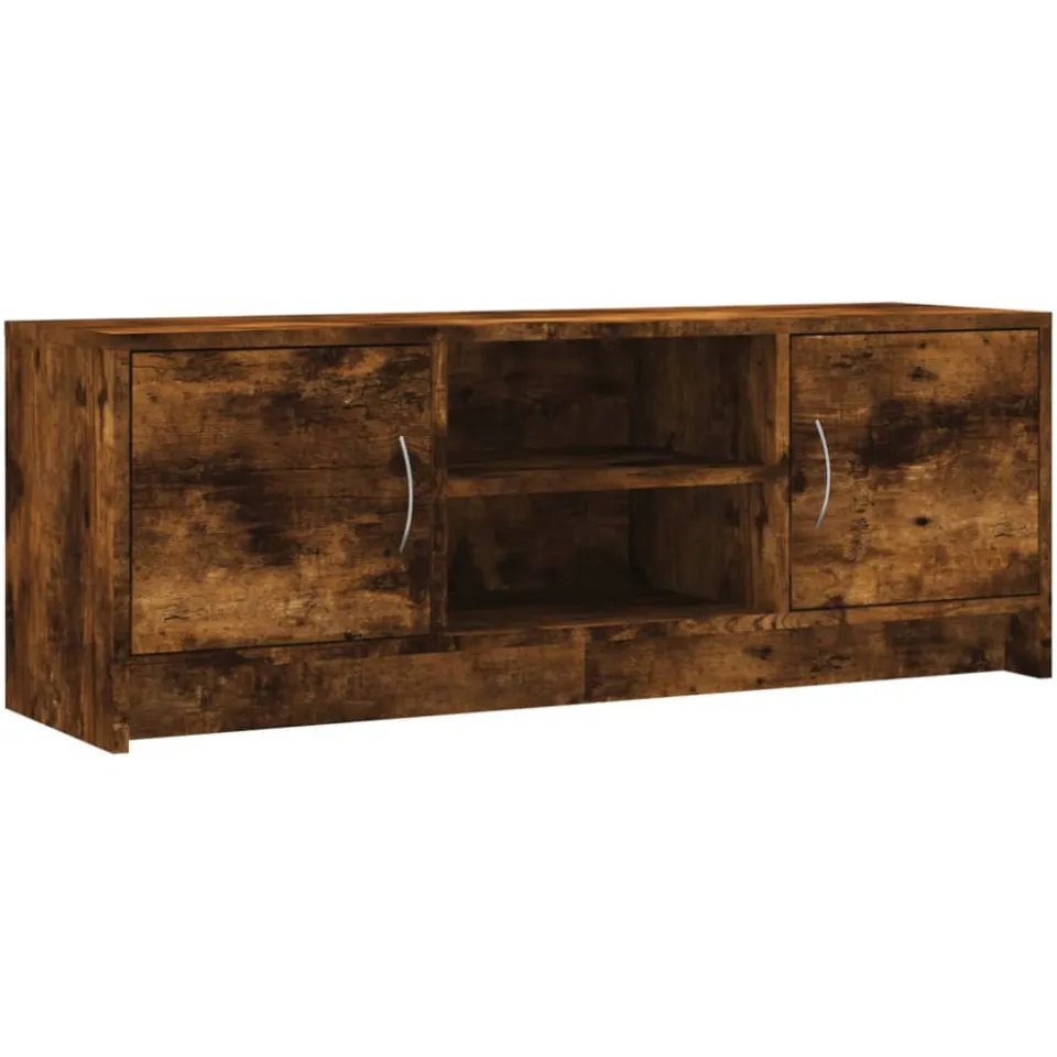vidaXL Tv-meubel 102x30x37,5 cm bewerkt hout gerookt eikenkleurig, foto 3