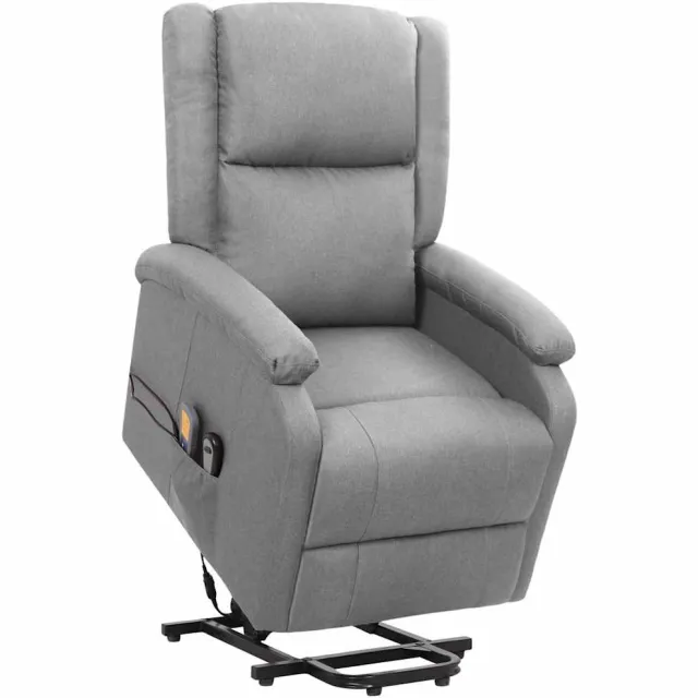 vidaXL Sta-op-massagestoel stof lichtgrijs