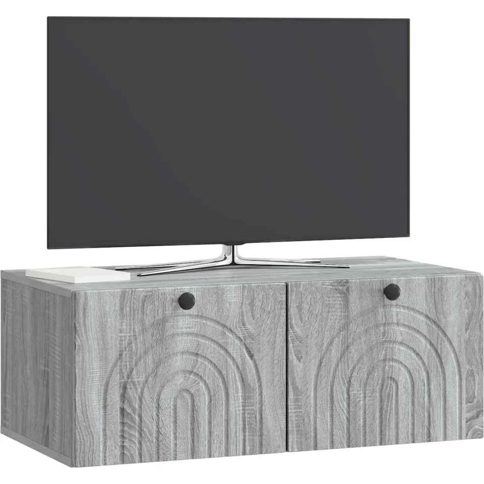 vidaXL Wandbeugel TV-kast Grijs sonoma 78,5 x 41 x 30 cm Bewerkt hout