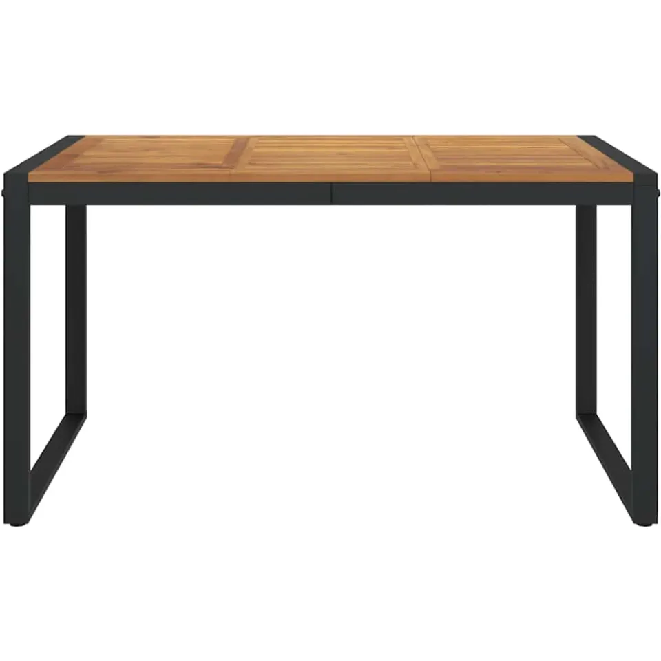 vidaXL Tuintafel met U-vormige poten 140x80x75 cm massief acaciahout Bruin