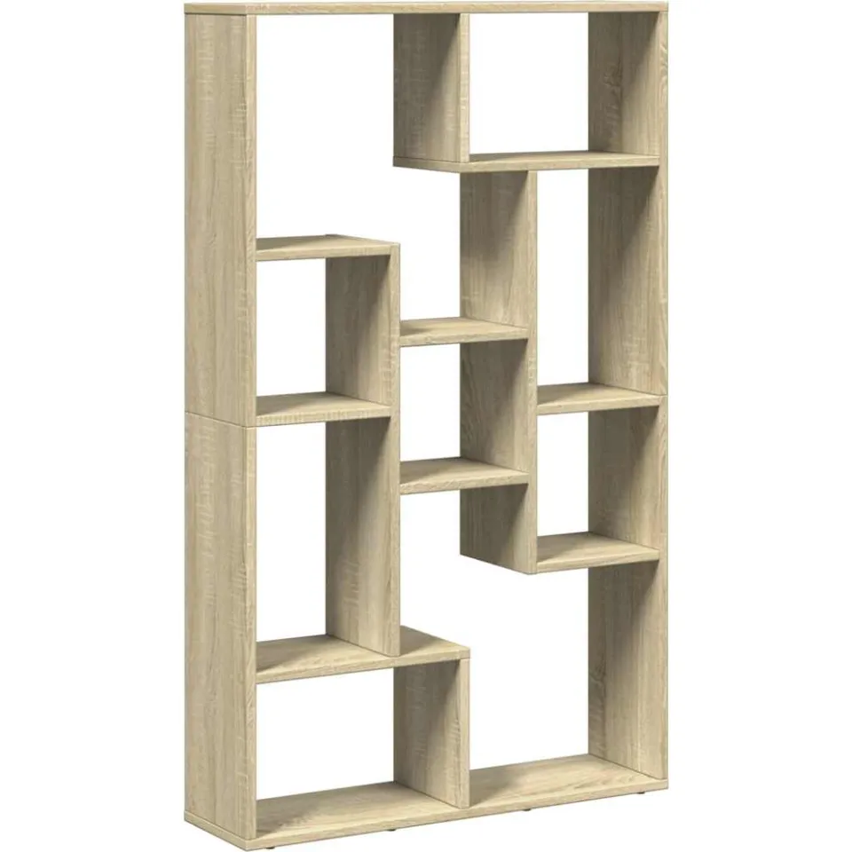 vidaXL Boekenkast 72x20x120,5 cm bewerkt hout sonoma eikenkleurig Bruin