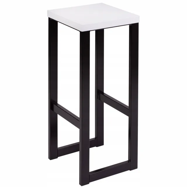 Dendro Hoker Loft Metaal/Hout 76 cm - Stoere Keukenbarkruk White