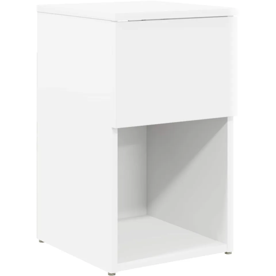 vidaXL Bed kast Wit 29 x 31,5 x 49 cm Bewerkt hout, foto 3