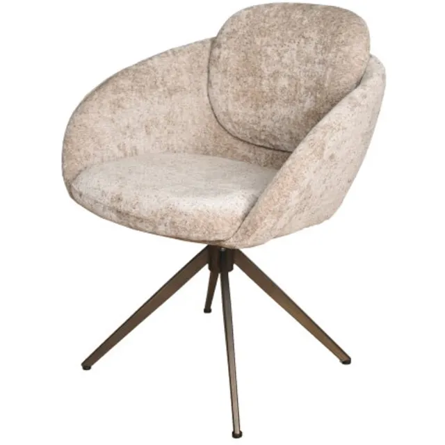 Moods Collection Eetkamerstoel Nice poot Moon 360 anodic brown - be glory sand 04