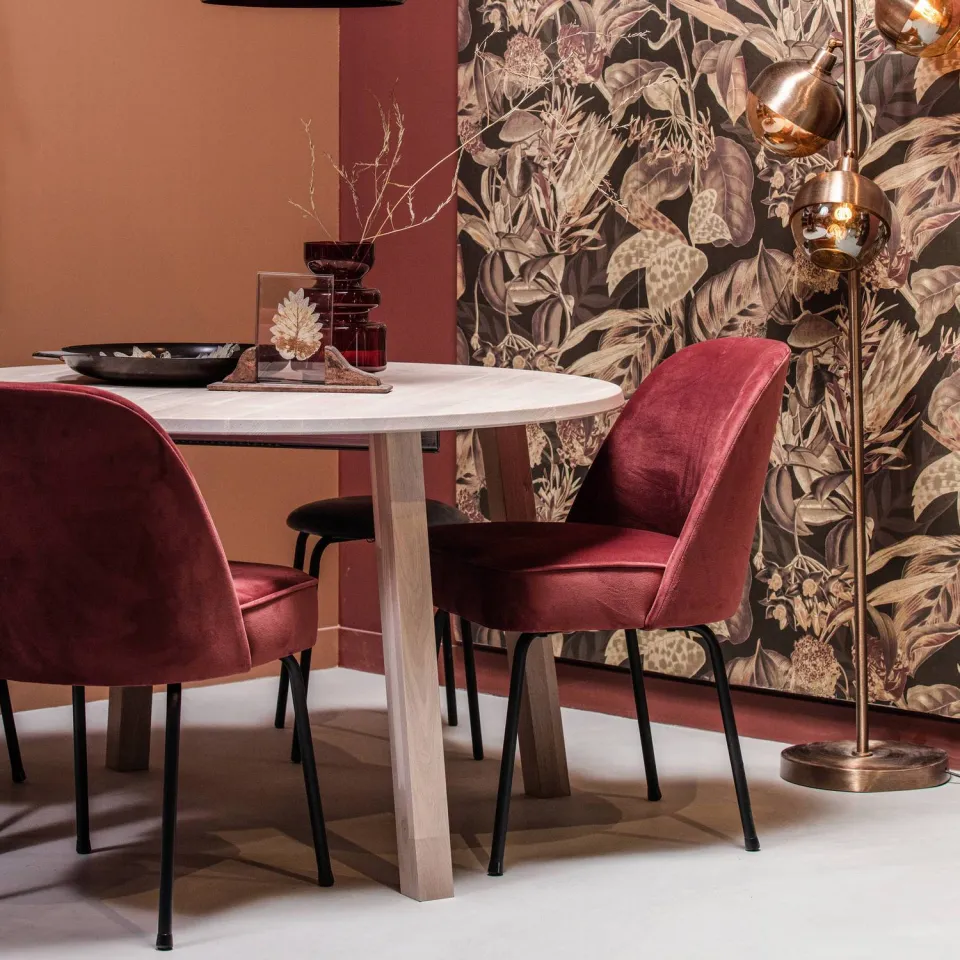 WOOOD Janne Uitschuifbare Eettafel Rond 120Ø cm - Eiken - Dakargrau, foto 4