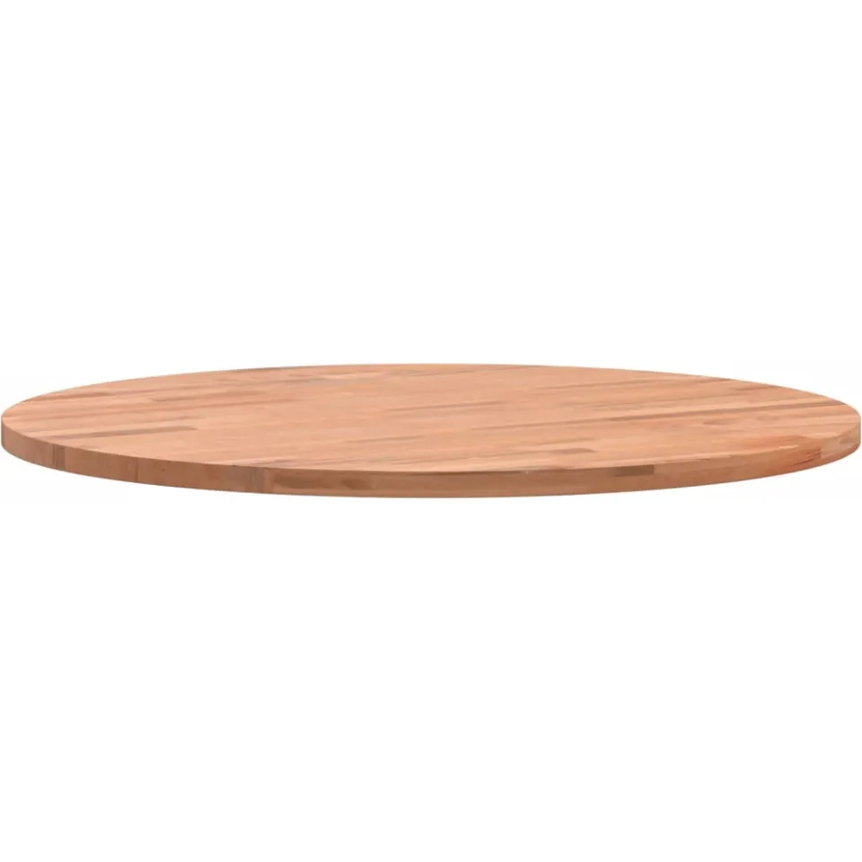 vidaXL Tafelblad rond Ø50x1,5 cm massief beukenhout Bruin