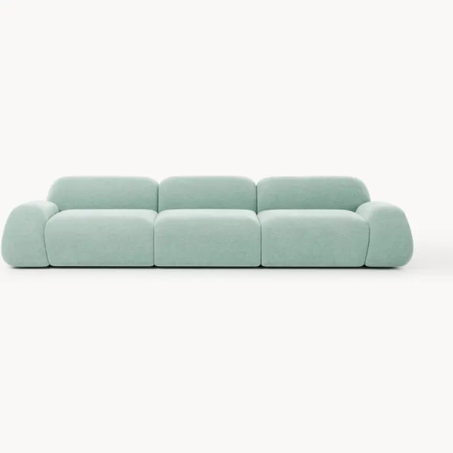 Westwing Collection Modulaire bank Wolke (4-zits) Lichtgroen
