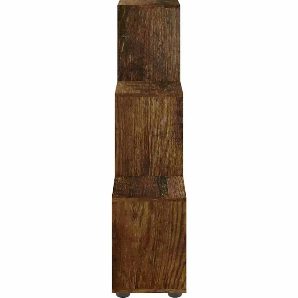 vidaXL Boekenkast trapvormig 107 cm bewerkt hout gerookt eikenkleurig, foto 4