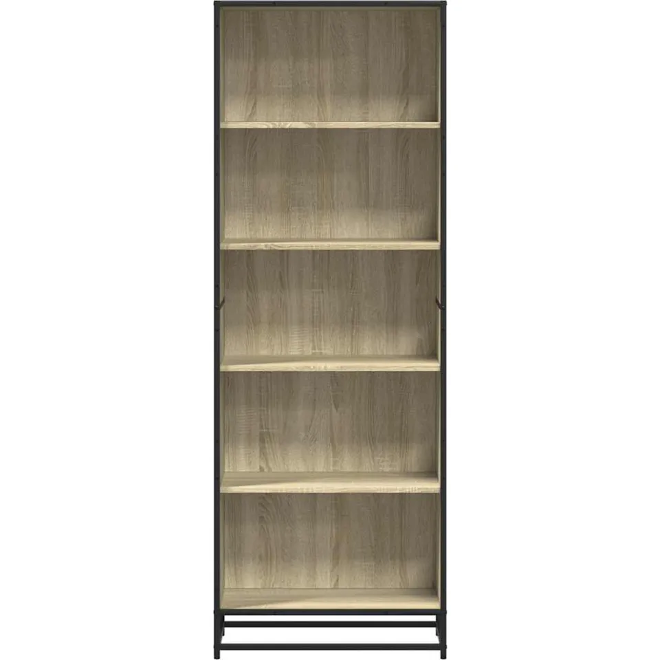vidaXL Boekenkast 60x35x170,5 cm bewerkt hout sonoma eikenkleurig, foto 3