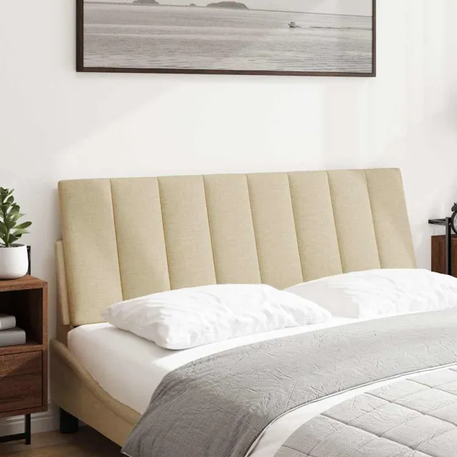 vidaXL Hoofdbordkussen "Hanko" 140 cm stof crèmekleurig