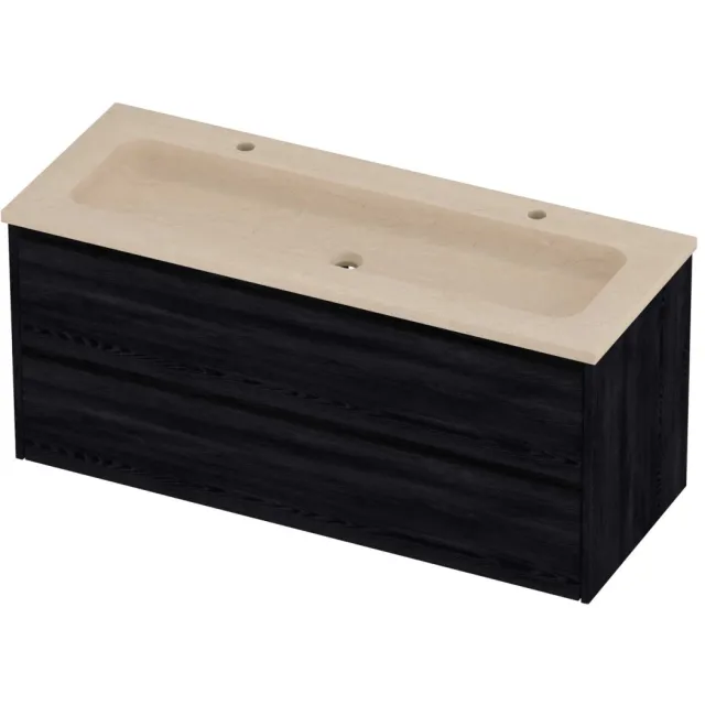 Proline Rollo Badmeubelset Hardsteen Elegant Centraal 120x46x54 cm Sand Stone Black Oak Eiken