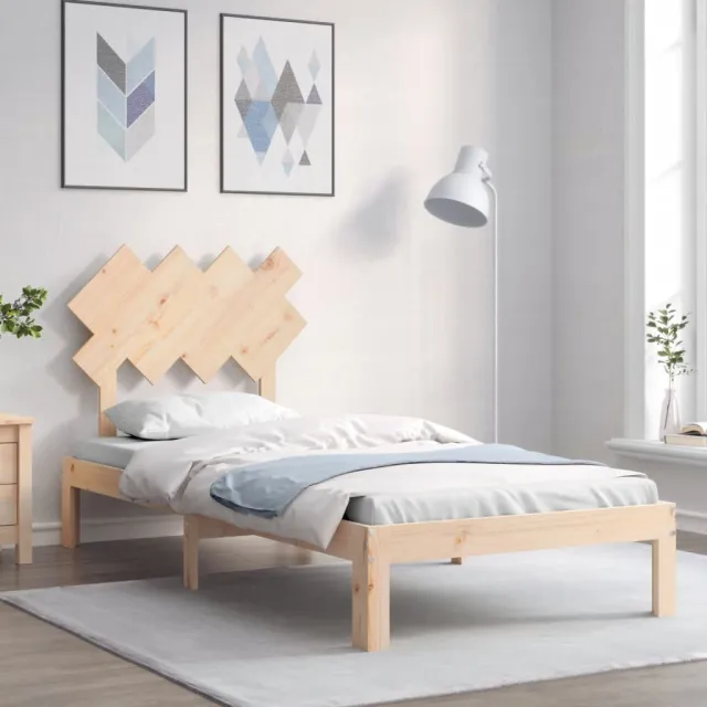 vidaXL Bedframe zonder matras massief grenenhout 90x200 cm bruin