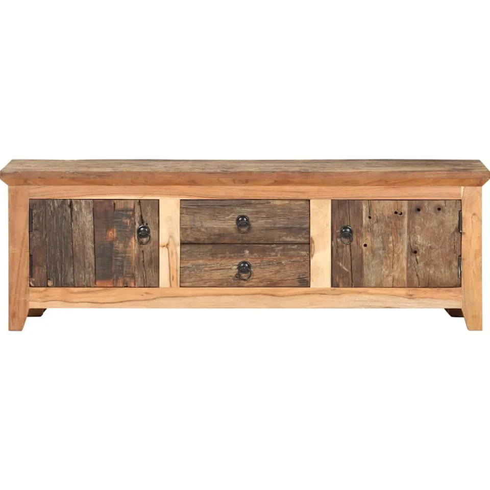 vidaXL Tv-meubel 120x30x40 cm massief acaciahout en gerecycled hout bruin, foto 2