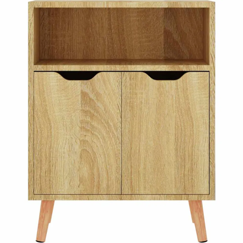 vidaXL Dressoir 60x30x72 cm bewerkt hout sonoma eikenkleurig Bruin