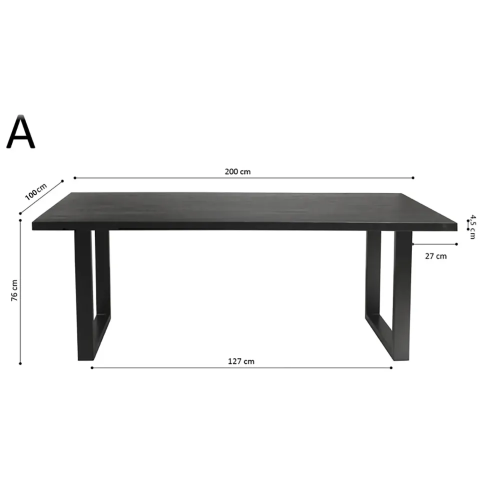 eettafel Nena zwart, foto 3
