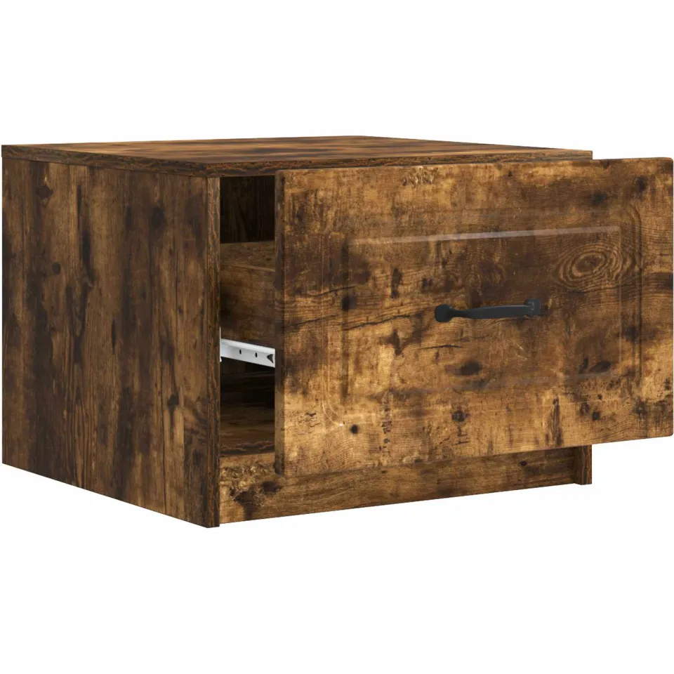 vidaXL Salontafel Gerookt eiken 49 x 50 x 37 cm Bewerkt hout, foto 4