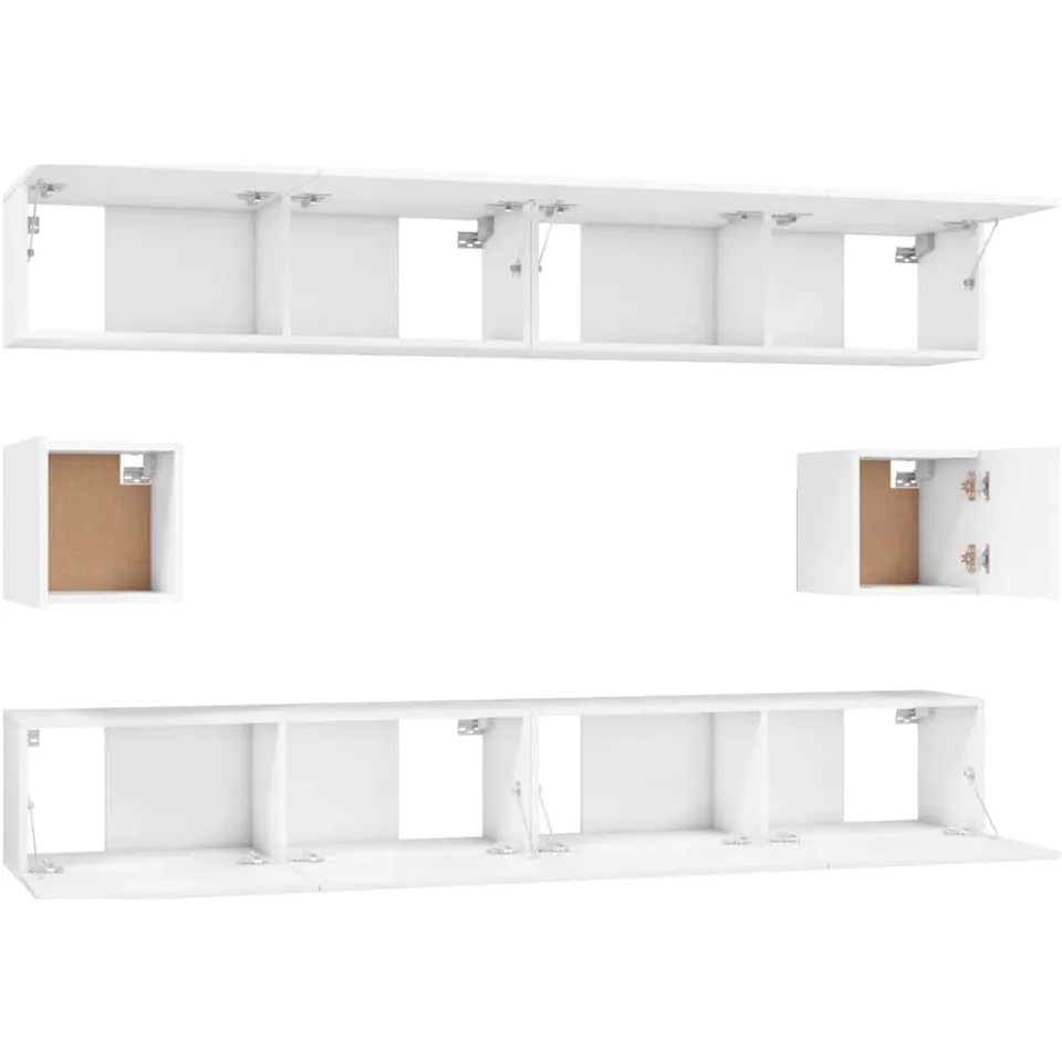 vidaXL 6-delige Tv-meubelset bewerkt hout wit, foto 4