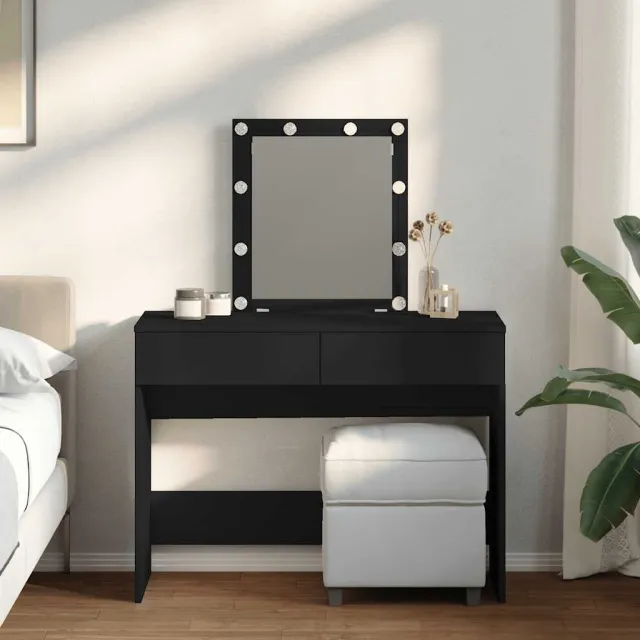 vidaXL Kaptafel met LED-verlichting 100x40x130 cm zwart, foto 2