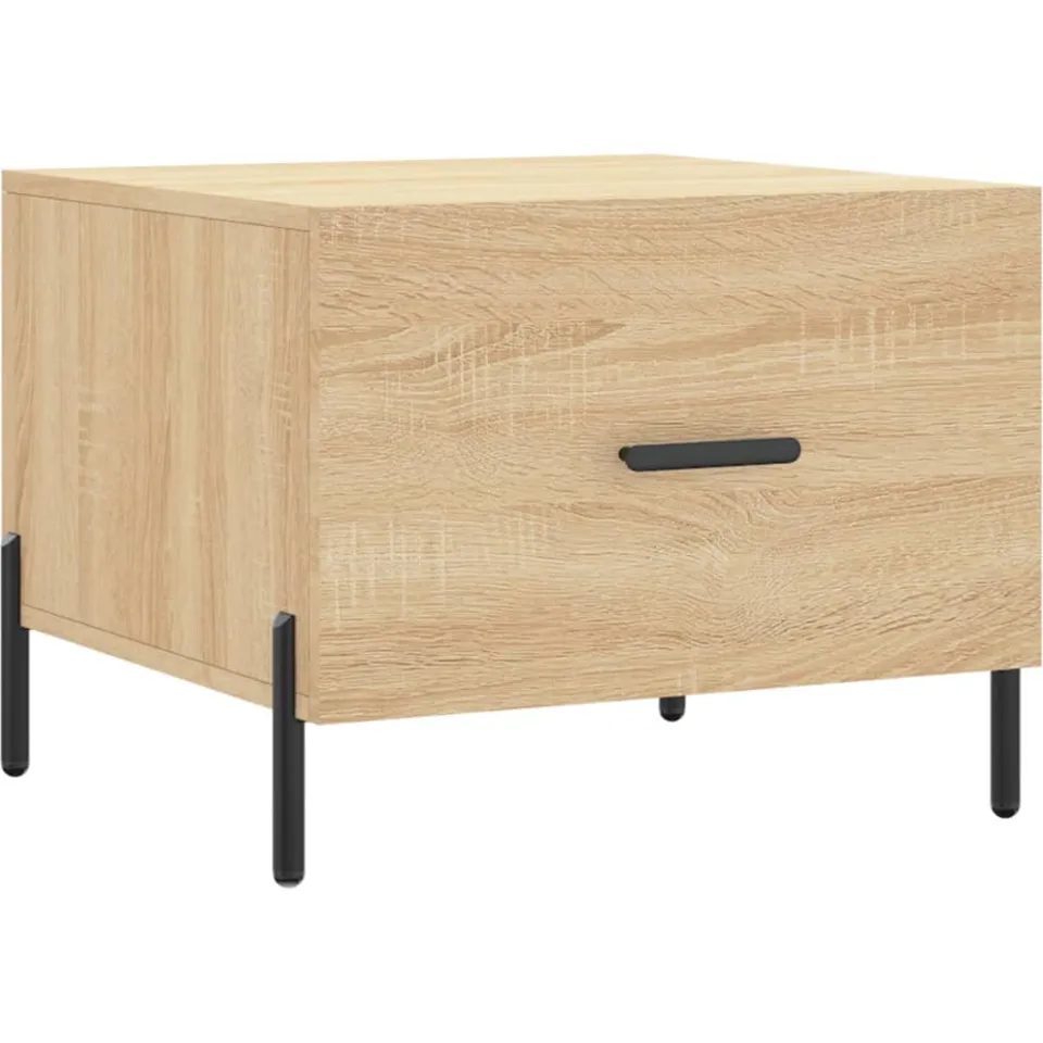 vidaXL Salontafel 50x50x35 cm bewerkt hout sonoma eikenkleurig, foto 3