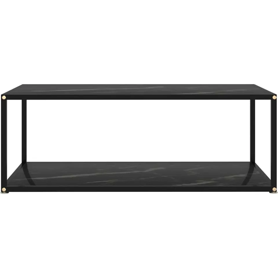vidaXL Salontafel 100x50x35 cm gehard glas zwart
